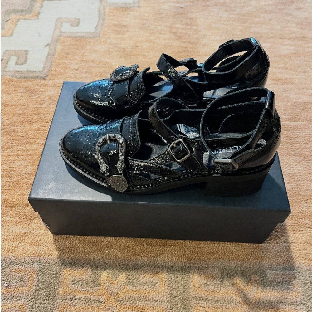 🖤 Free People “Mackenzie” Black Platform Mary Jane Heels – Size 36 - Picture 4 of 6